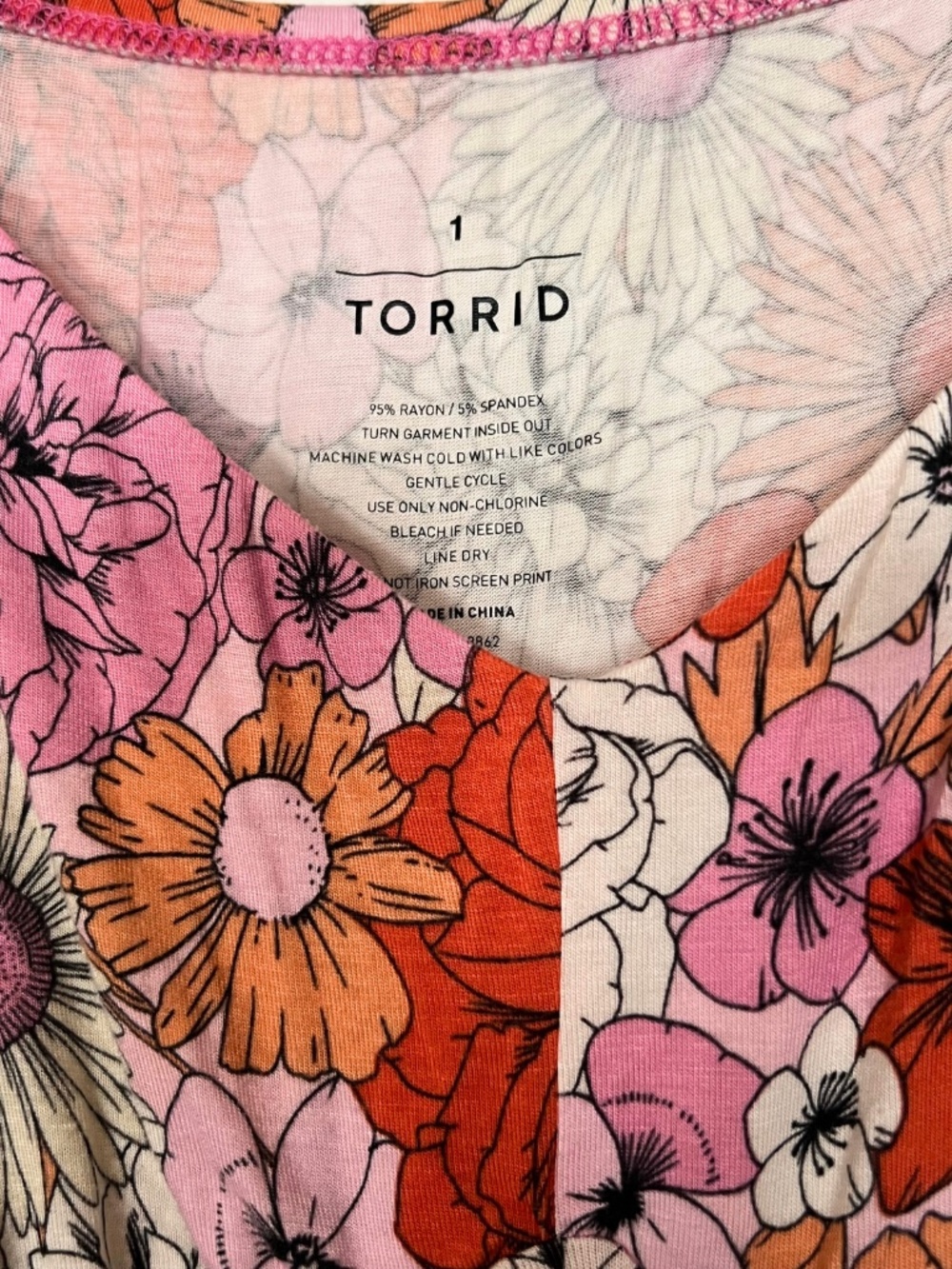 Torrid Floral Tiered Maxi Dress 1X (14/16) - Picture 3 of 3